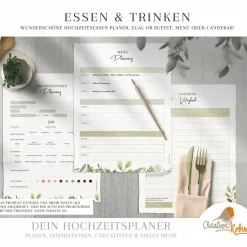 HOCHZEITSPLANER zum Ausdrucken |  Hochzeitsplanung DIY oder Planer für die Trauzeugin | DIN A4 | 170 Seiten