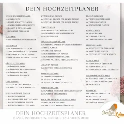HOCHZEITSPLANER zum Ausdrucken |  Hochzeitsplanung DIY  oder Planer für die Trauzeugin | DIN A4 | 130 Seiten