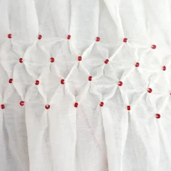 HOCHZEITSSCHAL mit HANDSMOCK + PERLEN Chiffontuch Brauttuch, weiße Stola