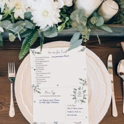 Hochzeitsspiel & Gästebuchkarten im schönen Eukalyptus Design | 50 Stück Postkarten DIN A6 | CreativeRobin