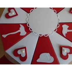 Hochzeitstorte Feuerwehr Geldgeschenk zur Hochzeit Schachteltorte Papiertorte give Away Torte Hochzeitsgeschenk