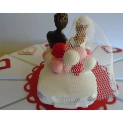 Hochzeitstorte Geldgeschenk zur Hochzeit Schachteltorte Papiertorte give Away Torte Hochzeitsgeschenk Auto