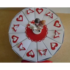 Hochzeitstorte Geldgeschenk zur Hochzeit Schachteltorte Papiertorte Give Away Torte Hochzeitsgeschenk Brautpaar Geschenk