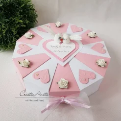 Hochzeitstorte Torte ROSA-WEISS Geldgeschenk