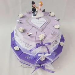 Hochzeitstorte Torte 3stöck. LILA Hochzeit