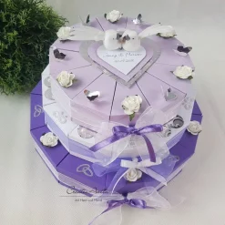 Hochzeitstorte Torte 3stöck. LILA Hochzeit