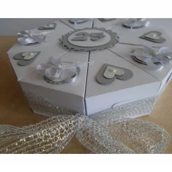 Hochzeitstorte zur Silberhochzeit Geldgeschenk Schachteltorte Papiertorte give Away Torte Hochzeitsgeschenk Hochzeit
