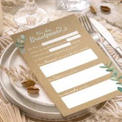 Hochzeitswünsche für das Brautpaar I Hochzeitsspiel für 50 Gäste I im handlichen A5 Notizblock Format I CreativeRobin