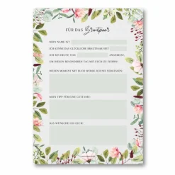 Hochzeitswünsche für das Brautpaar I Hochzeitsspiel für 50 Gäste I im handlichen A5 Notizblock Format I CreativeRobin