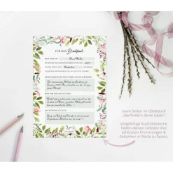 Hochzeitswünsche für das Brautpaar I Hochzeitsspiel für 50 Gäste I im handlichen A5 Notizblock Format I CreativeRobin