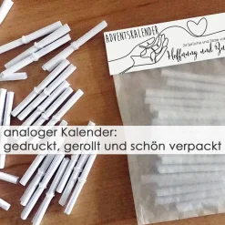 HOFFNUNG und ZUVERSICHT Adventskalender mit 24 stimmungsvollen Zitaten und Sprüchen, digital oder gedruckt