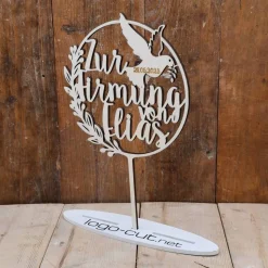 Holz Cake Topper Firmung V7