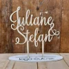 Holz Cake Topper Hochzeit | personalisiert | Tortendeko | Tortenstecker | V14