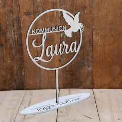 Holz Cake Topper Kommunion V11