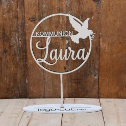 Holz Cake Topper Kommunion V11