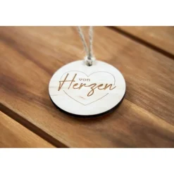 Holzanhänger mit Gravur – Geschenkidee aus Holz – Geschenkanhänger Weihnachten, Geburtstag, Hochzeit, Anhänger aus Holz
