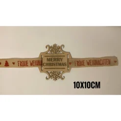 Holzanhänger Weihnachten „Merry XMas“ – Lasergraviert, Buche, nachhaltig, Deko & Geschenkanhänger, 2 Größen