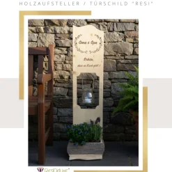 Holzaufsteller "Oma Opa 1" Türschild Holzschild Hochzeitsgeschenk Hochzeit Personalisiert