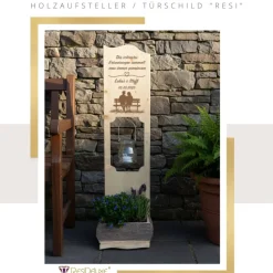 Holzaufsteller "Paar auf Bank - Die schönsten Erinnerungen " Türschild Holzschild Hochzeitsgeschenk Hochzeit Personal