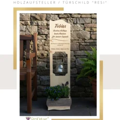 Holzaufsteller "Rente 2" Türschild Holzschild Hochzeitsgeschenk Hochzeit Personalisie