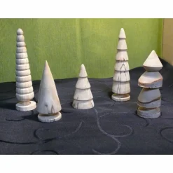 Holzbaum Holzbäumchen gedrechselter Baum Deko Weihnachtsdeko