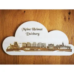 Holzbild als Traumwolke "Heimat" Berlin, Bottrop, Essen, Oberhausen, Dortmund, Duisburg, Gelsenkirchen