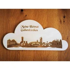 Holzbild als Traumwolke 