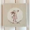 Holzbild, Hasenmädchen, zum Aufhängen oder Aufstellen; Ostern