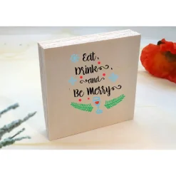 Holzbild mit Spruch | Aufsteller Wandbild | Kleines persönliches Geschenk | Wohnung Deko | Einzug, Umzug, Renovierung |