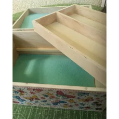 Holzbox für Spielsachen oder Malsachen