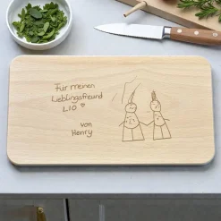 Holzbrettchen, Frühstücksbrettchen, mit Gravur