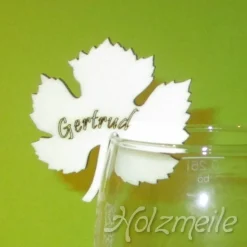 Holz-Glashänger Weinblatt