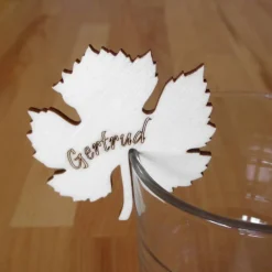 Holz-Glashänger Weinblatt