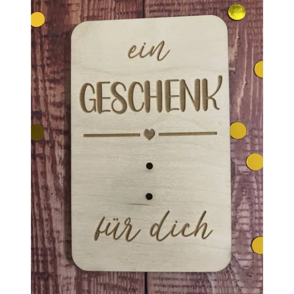 Holzgrußkarten Geburtstag, Geldgeschenk Geburtstag
