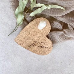 Holzherz rustikal BLAKE Viel zu kurz und doch für immer. Trauerkerze Gedenkkerze Trauerlicht