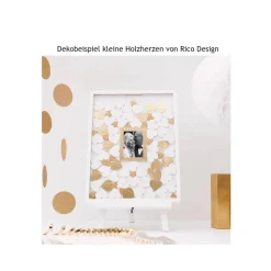 Holzherzen 20 Stück 30 x 28 mm weiß