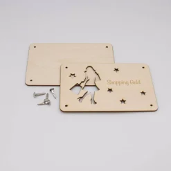 Holzkarte - Geschenkkarte -  Geldgeschenk Shopping