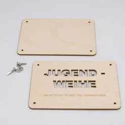 Holzkarte - Geschenkkarte -  Geldgeschenk zur Jugendweihe