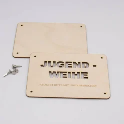 Holzkarte - Geschenkkarte -  Geldgeschenk zur Jugendweihe