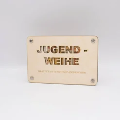 Holzkarte - Geschenkkarte -  Geldgeschenk zur Jugendweihe