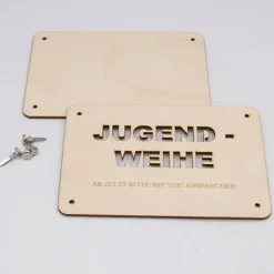 Holzkarte - Geschenkkarte -  Geldgeschenk zur Jugendweihe