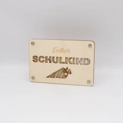 Holzkarte - Geschenkkarte -  Geldgeschenk Schulkind