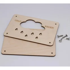 Holzkarte - Geschenkkarte Geldregen