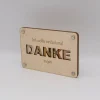 Holzkarte - Geschenkkarte -  Geldgeschenk Danke sagen