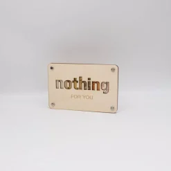 Holzkarte - Geschenkkarte -  Geldgeschenk nothing