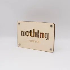 Holzkarte - Geschenkkarte -  Geldgeschenk nothing