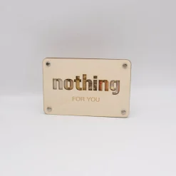 Holzkarte - Geschenkkarte -  Geldgeschenk nothing