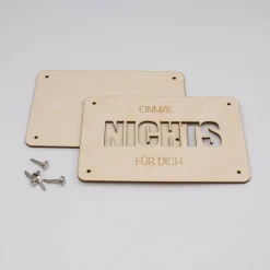 Holzkarte - Geschenkkarte -  Geldgeschenk NICHTS