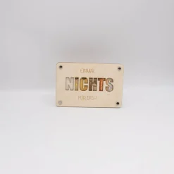 Holzkarte - Geschenkkarte -  Geldgeschenk NICHTS