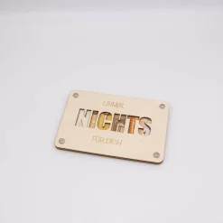 Holzkarte - Geschenkkarte -  Geldgeschenk NICHTS